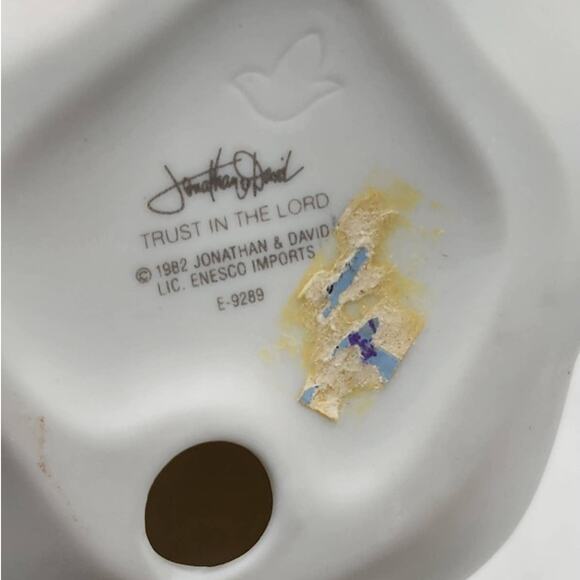 Precious Moments Figurine Trust In The Lord Vintage 1982 E-9289 W/Box Tags - Picture 5 of 14